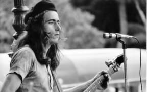 BLERTA’s lead singer Corben Simpson on the first national tour, 1971.