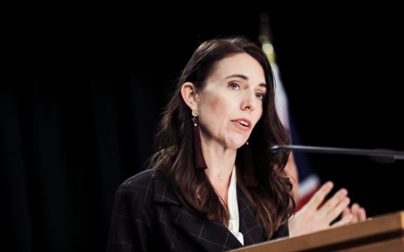 Prime Minister Jacinda Ardern at 21 June post-Cabinet conference.
