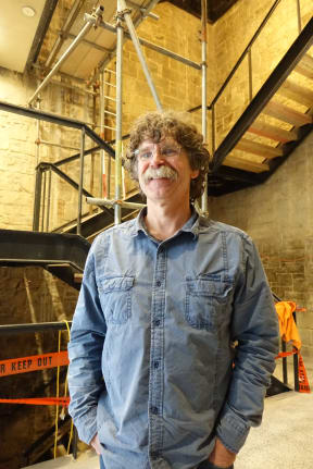 Ted Daniels in the Standard Building which he has spent the last 18 months restoring.