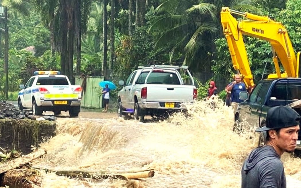 Flooding on Tahiti island on Friday 8 December 2023.