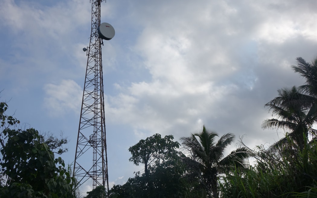 A radio mast on the Vanuatu island of Tanna.