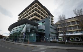 Exteriors of Chch Hospital during covi-19 level 4 lock down