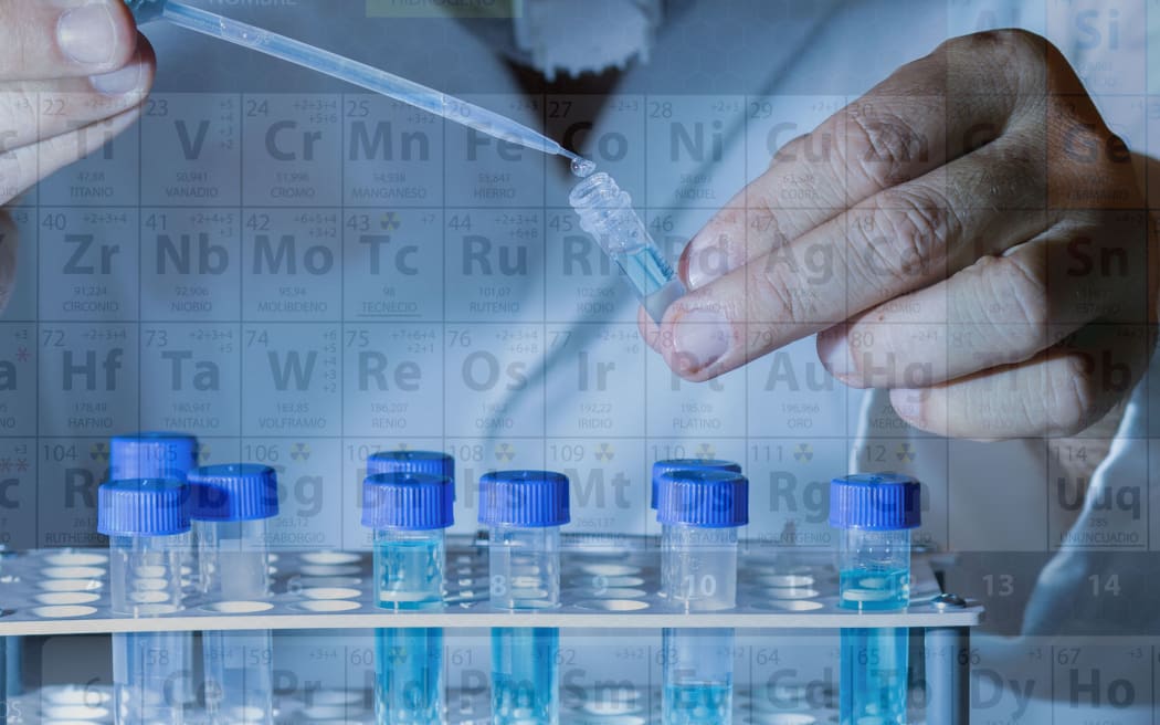 test scientist doing laboratory experiments with fertilisers.