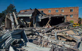 Consequences of a Russian missile hitting one of the industrial zones as Russia-Ukraine war continues in Kharkiv, Ukraine on 6 August, 2022.