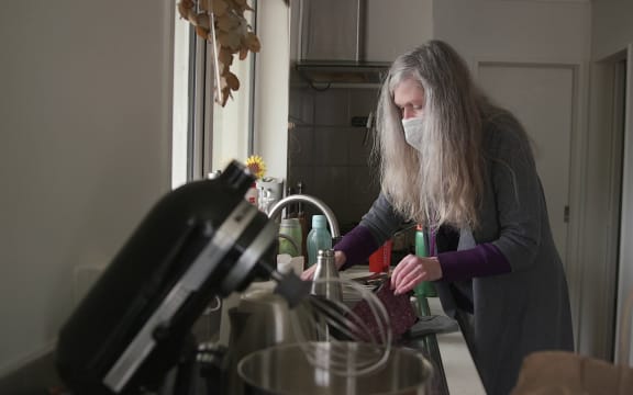 Wellington in-home care worker Sharon Callaghan helps with Mirren's health needs, housework, administrative tasks, and at times transportation.