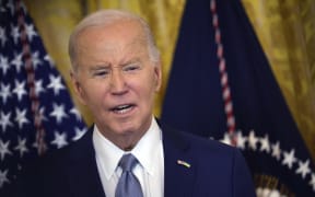U.S. President Joe Biden speaks to governors from across the country during an event in the East Room of the White House on February 23, 2024 in Washington, DC. The state and territory leaders are in Washington for the annual National Governors Association Winter Meeting.