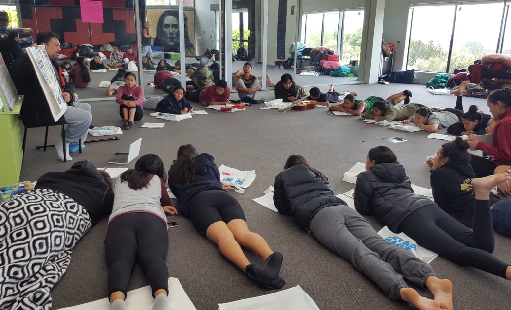 Singer and language exponent, Ruia Aperahama teaches te reo Māori to youth.