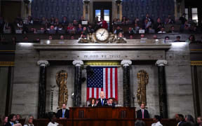 US President Joe Biden delivers the State of the Union address in the House Chamber of the US Capitol in Washington, DC, on March 7, 2024. (Photo by SHAWN THEW / POOL / AFP)
