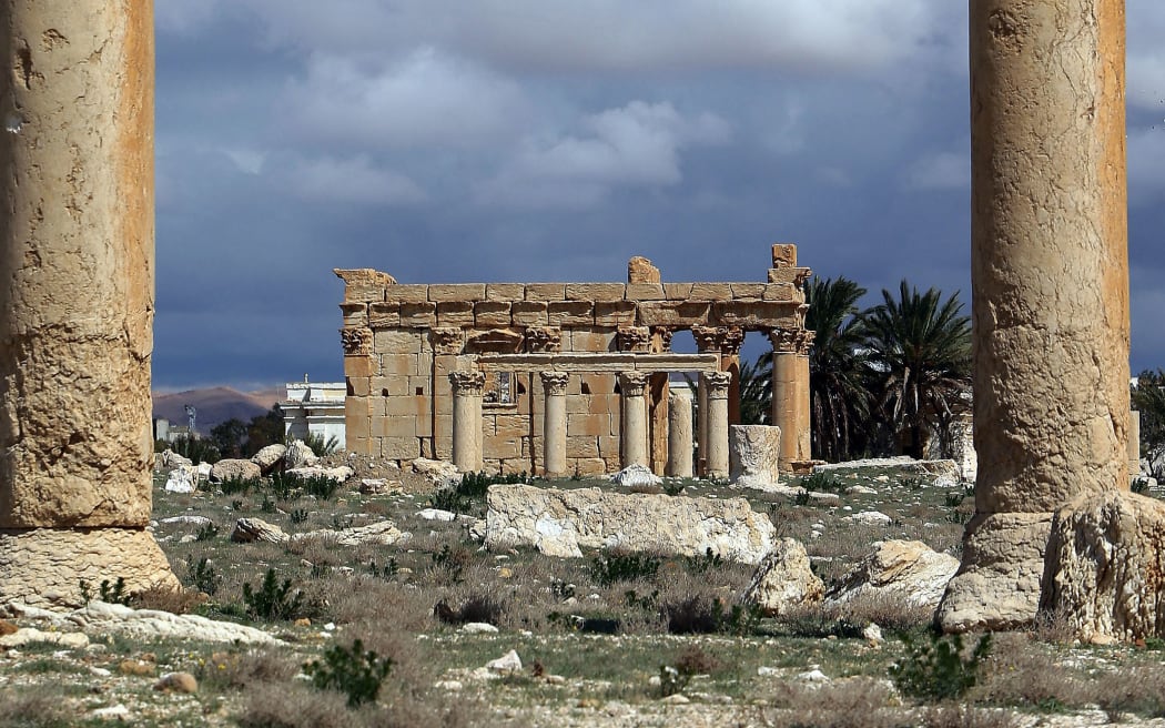 The Temple of Baal Shamin in the ancient oasis city of Palmyra in 2014.