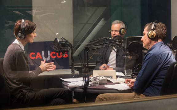 Lisa Owen, Guyon Espiner and Tim Watkin discuss politics for the podcast 'Caucus'
