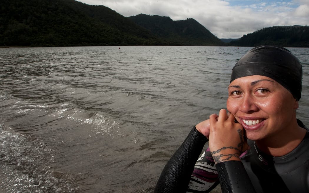 Morrison raised money for Rotorua Hospice by swimming 11.5km from Motiti Island to Maketu in 2015.