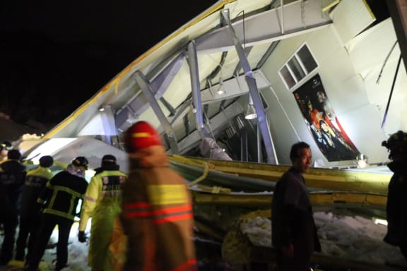 The collapsed auditorium.