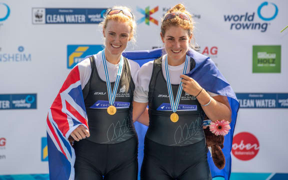 Kerri Gowler (Aramoho Whanganui RC) and Grace Prendergast (Avon RC) NZ Womens Coxless Pair

Finals races at the World Championships, raced on the Regattastrecke, Linz Ottensheim, Austria. Saturday 31 August 2019  © Copyright photo Steve McArthur / www.photosport.nz