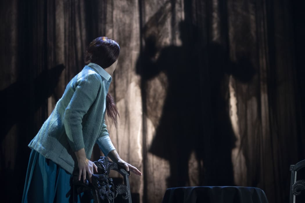 The Governess (Anna Leese) and Quint (Jared Holt) - NZ Opera's 2019 production of The Turn of the Screw