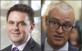 Southern DHB chief executive Chris Fleming and Health Minister David Clark.