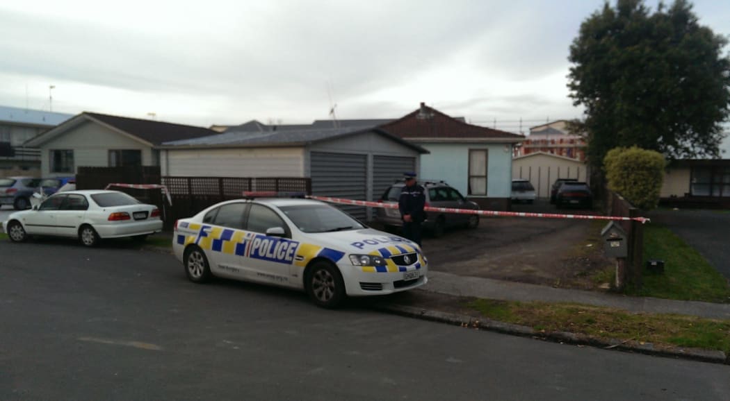 The Hamilton house at the centre of the police investigation.