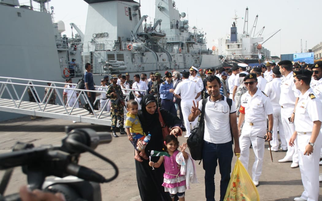 Pakistan sent a navy vessel to evacuate Pakistani and other citizens from Yemen.