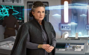 Carrie Fisher as Princess Leia in The Force Awakens