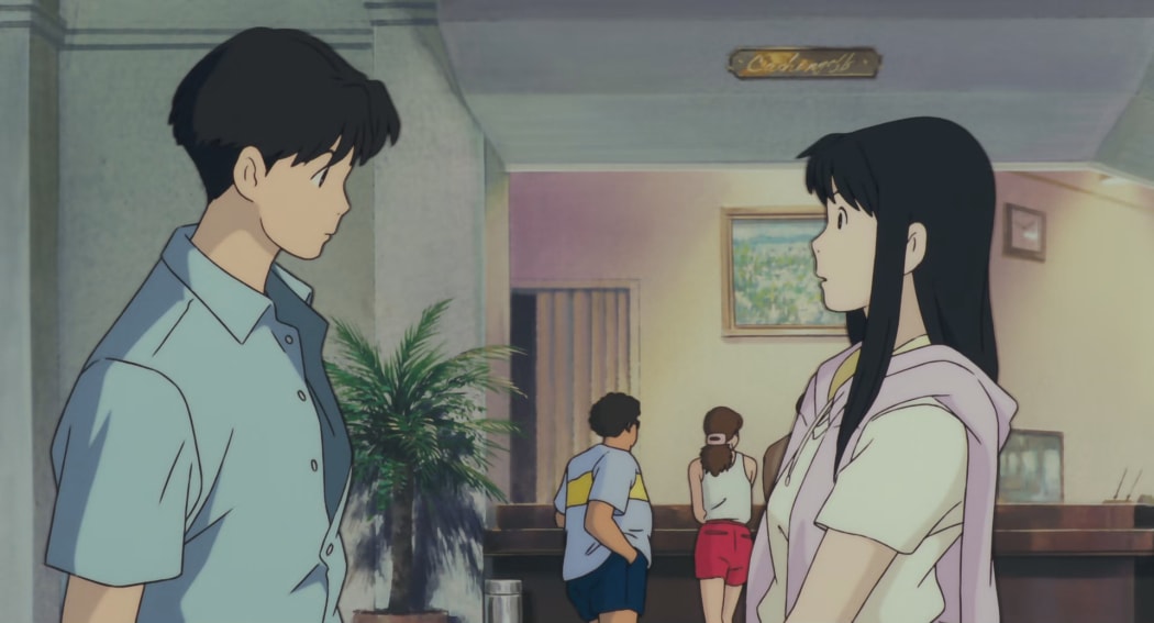 Taku Morisaki and Rikaku Muto on the school trip to Hawaii in Ocean Waves.