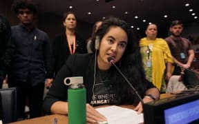 Julia Whaipooti at the United Nations