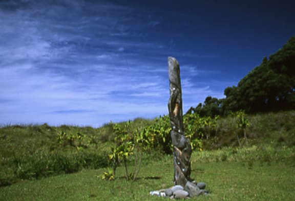 The pou whenua on Raoul Islands