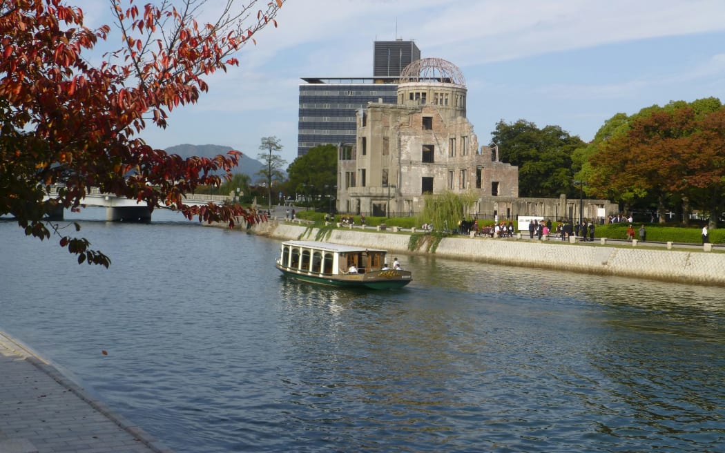 The Hiroshima Peace Memorial (Genbaku Dome) was one of the only structures left standing after the impact of the nuclear explosion, on 6 August 1945.