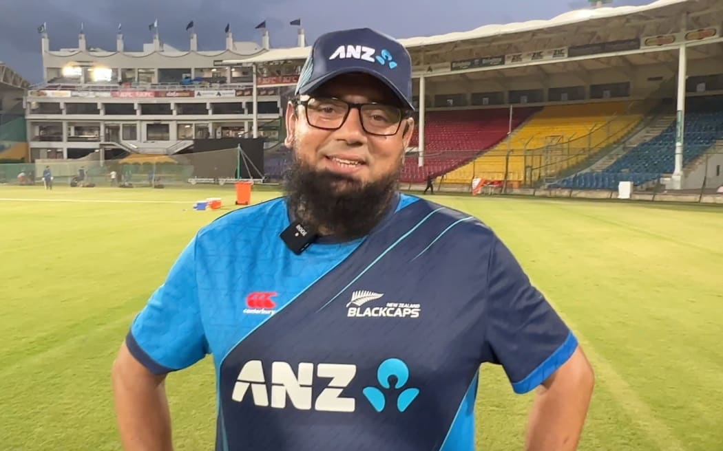 Pakistan cricket legend Saqlain Mushtaq, Black Caps assistant coach in Pakistan in 2023.