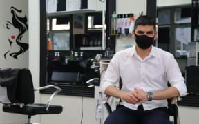 Bilal Al-Sharmy at his Greats Cuts and Colours salon in Napier.
