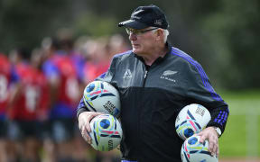 All Blacks' forwards and scrum coach Mike Cron.