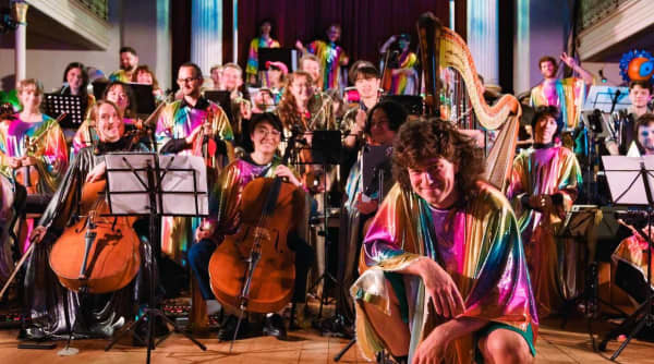 Exploding Rainbow Orchestra (Joshua Worthington-Church in foreground)