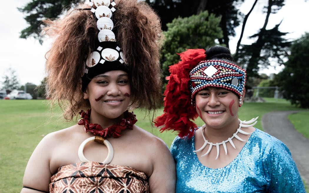 Salena Samalaulu Tautlaga and Osana Samuelu from Manurewa High School.
