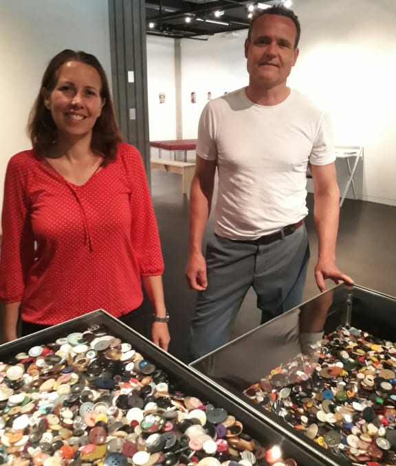 Lizzy Eaves, HCNZ education manager and Massey University's senior lecturer design, Matthis Silijee.