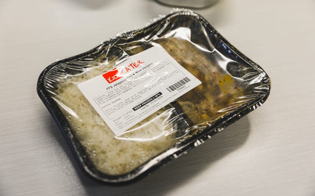 School lunches - jalapeno vege curry from Compass. The plastic film has been said to be difficult to remove for children.