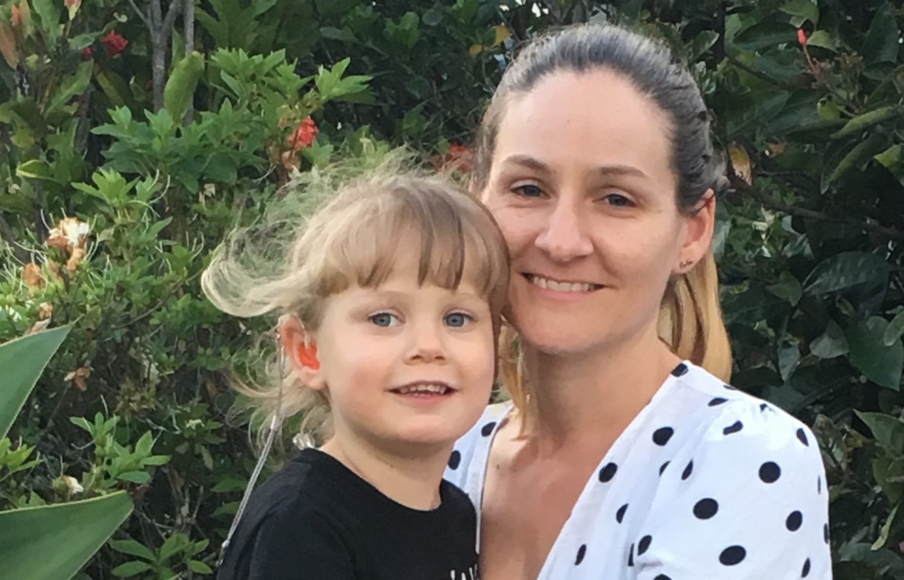 Three-year-old Stella with her mum Jeanette Walker.