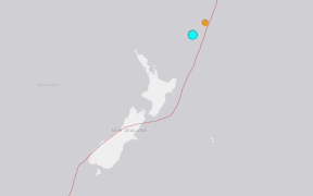 A USGS graphic showing the location of the earthquake.