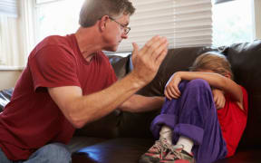 Father being physically abusive towards daughter at home