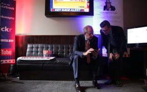 US Ambassador to New Zealand Mark Gilbert at his embassy party at St John's Bar in Wellington.