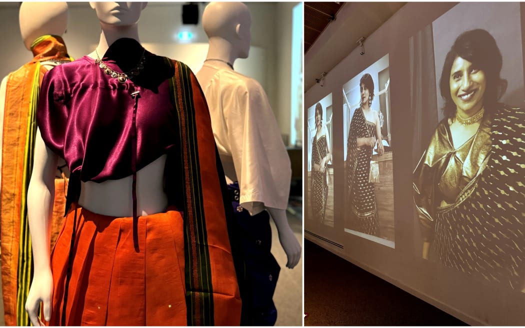 The Six Yards Sisterhood exhibition presents contemporary reinterpretations of the sari, a traditional indigenous garment of India, through the visionary work of Rekha Shailaj