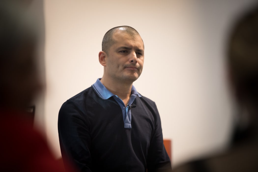 NZ entrepreneur Derek Handley speaking to AUT students in Auckland. 27 September 2018.