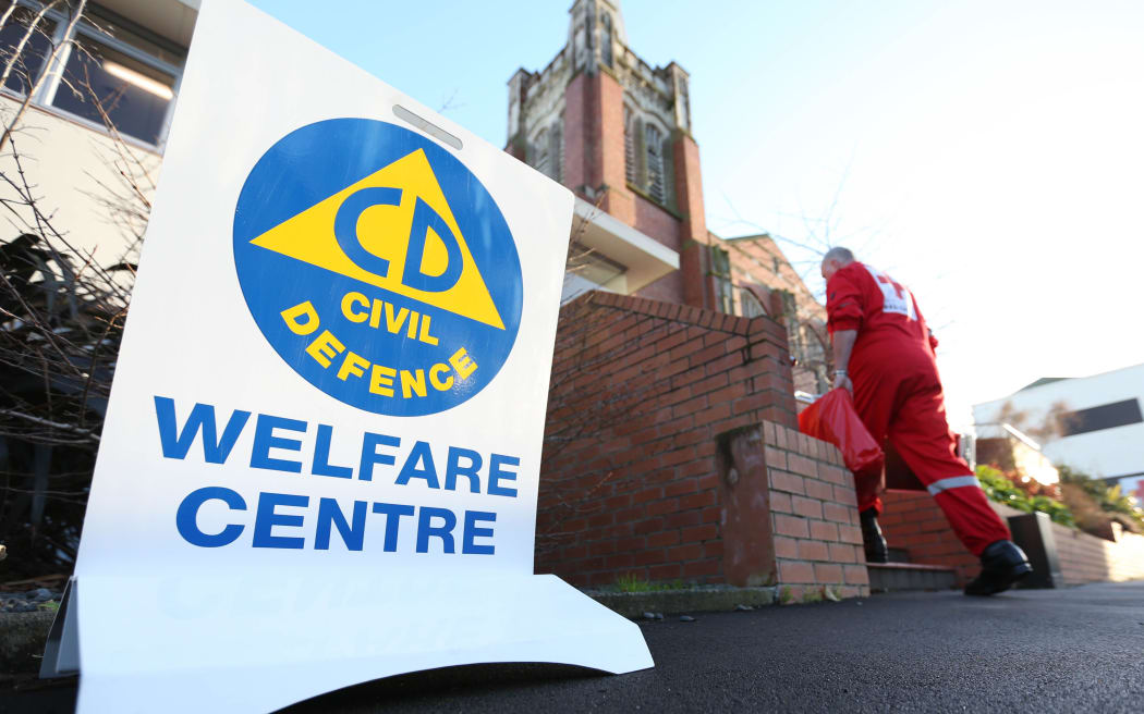 Civil Defence Welfare Centre sign in Whanganui