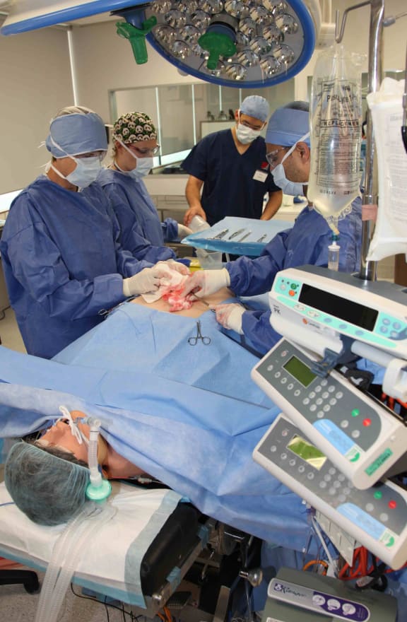 The programme simulated training with model patients in real or recreated operating theatres.