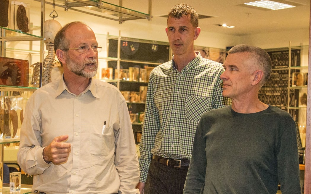 The winning team, from left, Professors Ian Reid, Mark Bolland and Andrew Grey, from Auckland University.