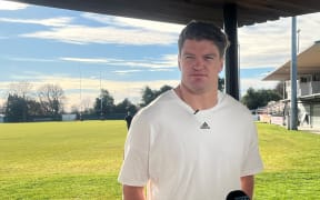All Blacks lock Scott Barrett at Christchurch's Rugby Park.