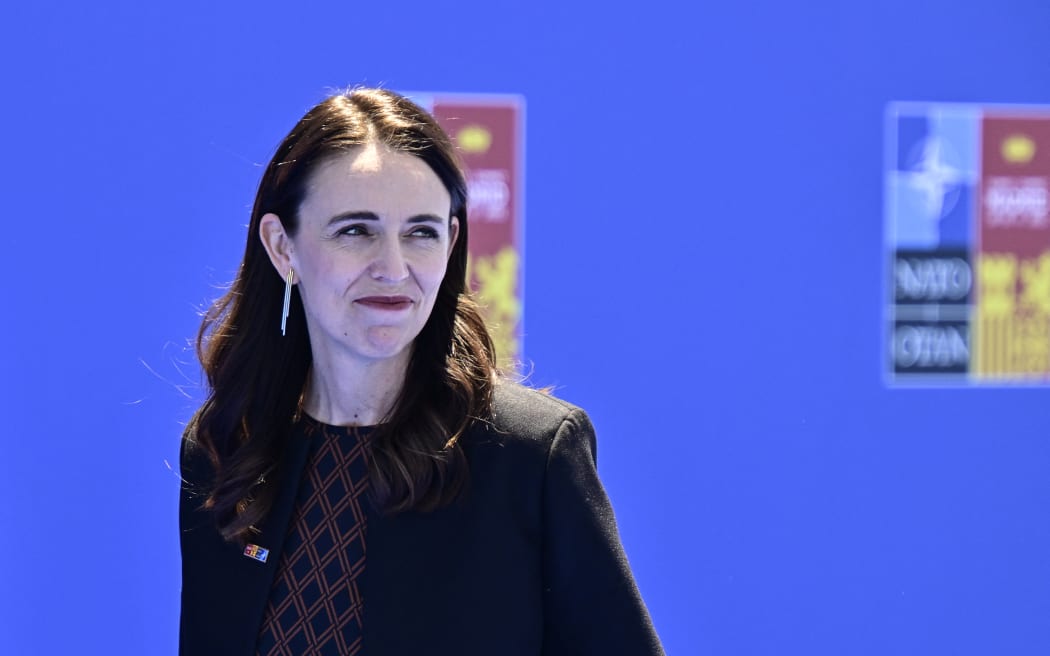New Zealand Prime Minister Jacinda Ardern arrives for the NATO summit in Madrid, on 29 June 2022.