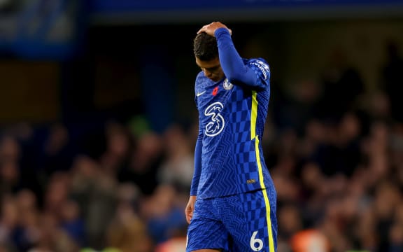 A dejected Thiago Silva of Chelsea