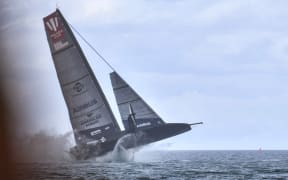 Patriot moments before capsizing.