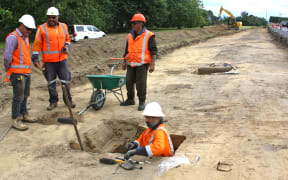 Excavation underway after potential defensive trench from 1800s found near State Highway in Tauranga