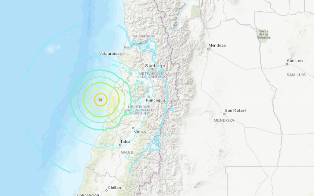 The shallow 6.8 earthquake struck 140km southwest of the coastal city of Valparaiso.