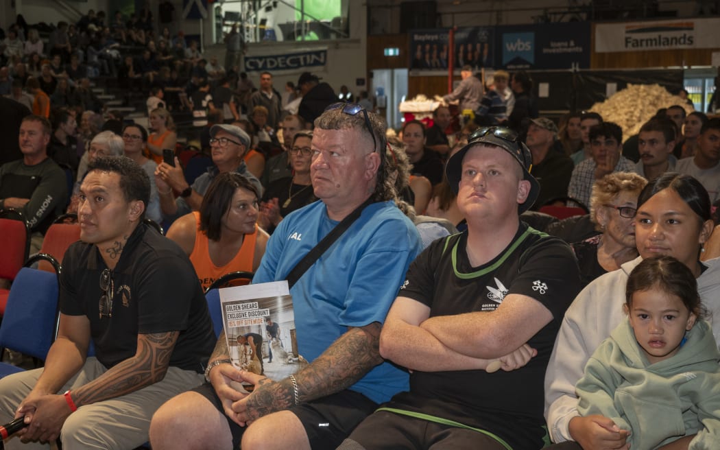 Spectators engrossed in the Golden Shears