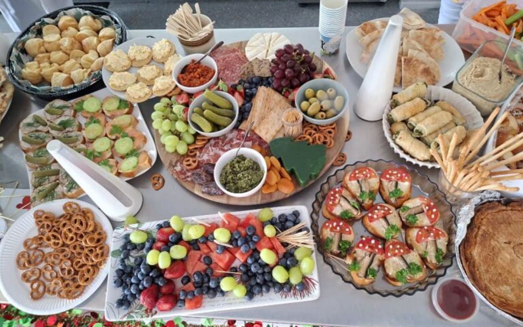 Picture shows a table displayed with multiple share dishes.